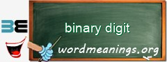 WordMeaning blackboard for binary digit